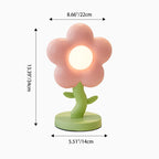 Lumendat Contemporary Creative USB Kids Resin And Iron Floral LED Table Lamp For Bedroom Lumendat