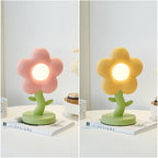 Lumendat Contemporary Creative USB Kids Resin And Iron Floral LED Table Lamp For Bedroom Lumendat