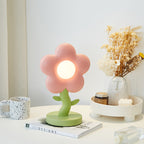 Lumendat Contemporary Creative USB Kids Resin And Iron Floral LED Table Lamp For Bedroom Lumendat