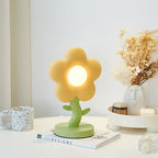 Lumendat Contemporary Creative USB Kids Resin And Iron Floral LED Table Lamp For Bedroom Lumendat