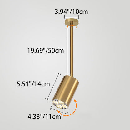 Contemporary Nordic Iron Cylindrical LED Pendant Light Track Lighting Spotlight For Dining Room