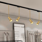 Contemporary Nordic Iron Cylindrical LED Pendant Light Track Lighting Spotlight for Dining Room BulbSquare