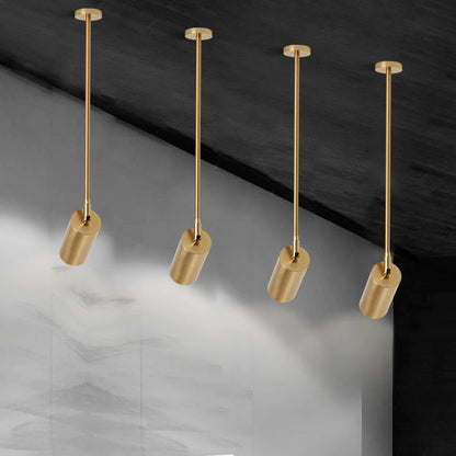 Contemporary Nordic Iron Cylindrical LED Pendant Light Track Lighting Spotlight For Dining Room