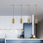 Contemporary Nordic Iron Cylindrical LED Pendant Light Track Lighting Spotlight for Dining Room BulbSquare