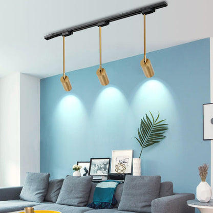 Contemporary Nordic Iron Cylindrical LED Pendant Light Track Lighting Spotlight For Dining Room