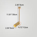 Contemporary Nordic Iron Cylindrical LED Pendant Light Track Lighting Spotlight for Dining Room BulbSquare