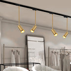 Contemporary Nordic Iron Cylindrical LED Pendant Light Track Lighting Spotlight for Dining Room BulbSquare