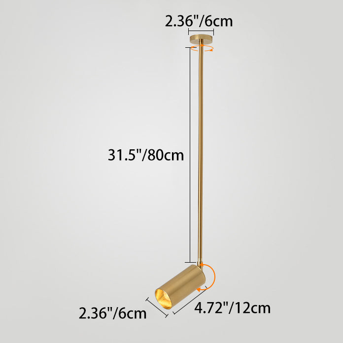 Contemporary Nordic Iron Cylindrical LED Pendant Light Track Lighting Spotlight for Dining Room BulbSquare