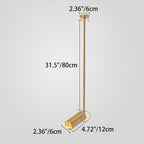 Contemporary Nordic Iron Cylindrical LED Pendant Light Track Lighting Spotlight for Dining Room BulbSquare