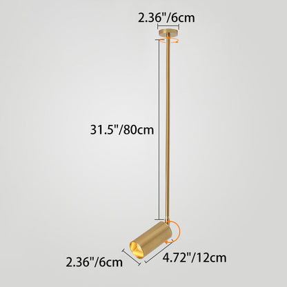 Contemporary Nordic Iron Cylindrical LED Pendant Light Track Lighting Spotlight For Dining Room