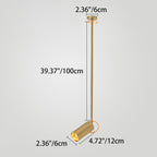 Contemporary Nordic Iron Cylindrical LED Pendant Light Track Lighting Spotlight for Dining Room BulbSquare
