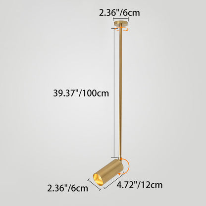 Contemporary Nordic Iron Cylindrical LED Pendant Light Track Lighting Spotlight For Dining Room