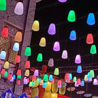 Modern Minimalist Waterproof Pe & Pp Bottle-shaped LED Outdoor Pendant Light for Outdoor Patio & Garden