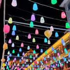 Modern Minimalist Waterproof Pe & Pp Bottle-shaped LED Outdoor Pendant Light for Outdoor Patio & Garden