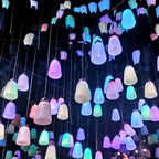 Modern Minimalist Waterproof Pe & Pp Bottle-shaped LED Outdoor Pendant Light for Outdoor Patio & Garden