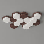 Contemporary Scandinavian Iron And Acrylic Hexagonal Block Geometric LED Flush Mount Ceiling Light For Living Room And Bedroom Lumendat