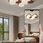 Contemporary Scandinavian Iron And Acrylic Hexagonal Block Geometric LED Flush Mount Ceiling Light For Living Room And Bedroom Lumendat