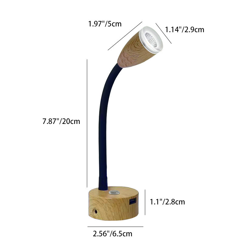 Contemporary Nordic Aluminum Gooseneck LED Reading Wall Sconce Lamp For Bedside