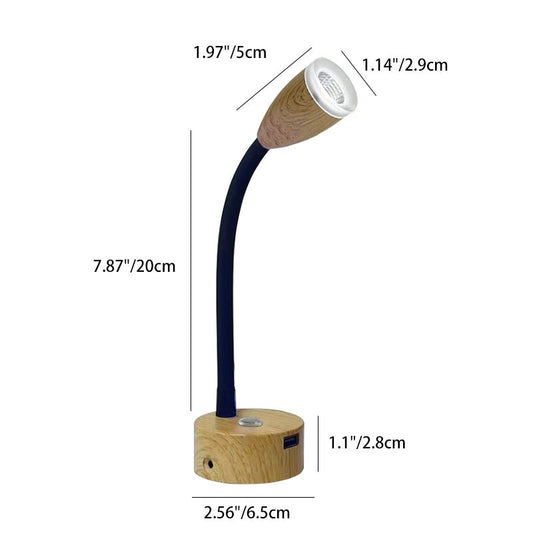 Contemporary Nordic Aluminum Gooseneck LED Reading Wall Sconce Lamp For Bedside