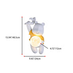 Lumendat Contemporary Creative Kids Resin & PLA Cartoon Bear With Moon 1-Light Wall Sconce Lamp For Bedroom & Living Room Lumendat