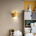 Lumendat Contemporary Creative Kids Resin Crystal Crown LED Wall Sconce Lamp For Bedside Lumendat