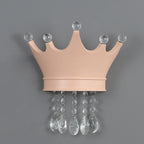 Lumendat Contemporary Creative Kids Resin Crystal Crown LED Wall Sconce Lamp For Bedside Lumendat