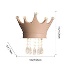 Lumendat Contemporary Creative Kids Resin Crystal Crown LED Wall Sconce Lamp For Bedside Lumendat