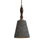 Traditional French Fabric Wood Handmade Cylinder 1-Light Pendant Light For Bedside & Dining Room
