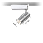 Adjustable Aluminum LED Track Spotlight - Industrial Cylinder Semi-flush Mount Ceiling Light for Home Office