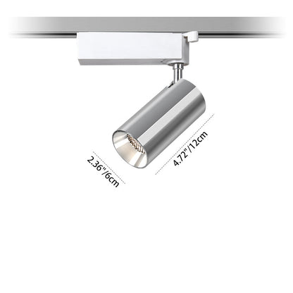Adjustable Aluminum LED Track Spotlight - Industrial Cylinder Semi-flush Mount Ceiling Light for Home Office
