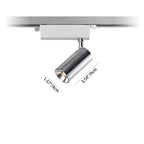 Adjustable Aluminum LED Track Spotlight - Industrial Cylinder Semi-flush Mount Ceiling Light for Home Office