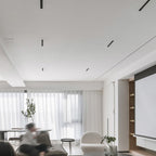Minimalist Recessed Linear Smart LED Flush Mount Ceiling Light - Eye-Comfort With Anti-Glare Optical Design For Home Office