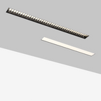 Minimalist Recessed Linear Smart LED Flush Mount Ceiling Light - Eye-Comfort With Anti-Glare Optical Design For Home Office