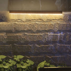Modern Minimalist Solar Waterproof Strip Aluminum Tempered Glass Wall Washer LED Wall Sconce Lamp For Outdoor Patio