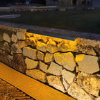Modern Minimalist Solar Waterproof Strip Aluminum Tempered Glass Wall Washer LED Wall Sconce Lamp For Outdoor Patio