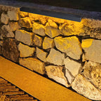 Modern Minimalist Solar Waterproof Strip Aluminum Tempered Glass Wall Washer LED Wall Sconce Lamp For Outdoor Patio
