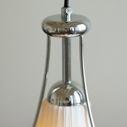 Contemporary Scandinavian Magnolia Flower Hardware Ceramic 1-Light Pendant Light For Living Room