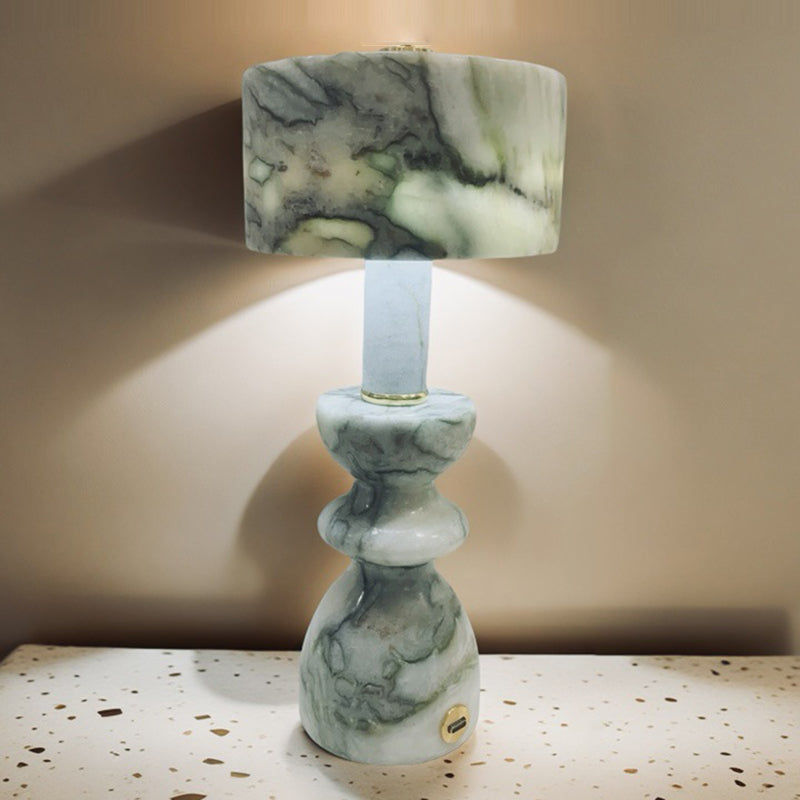 Modern Minimalist Aluminum Marble USB LED Table Lamp Lumendat