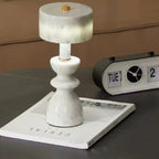 Modern Minimalist Aluminum Marble USB LED Table Lamp Lumendat