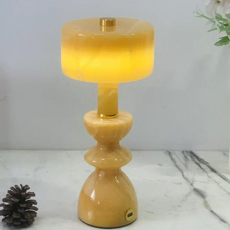 Modern Minimalist Aluminum Marble USB LED Table Lamp Lumendat