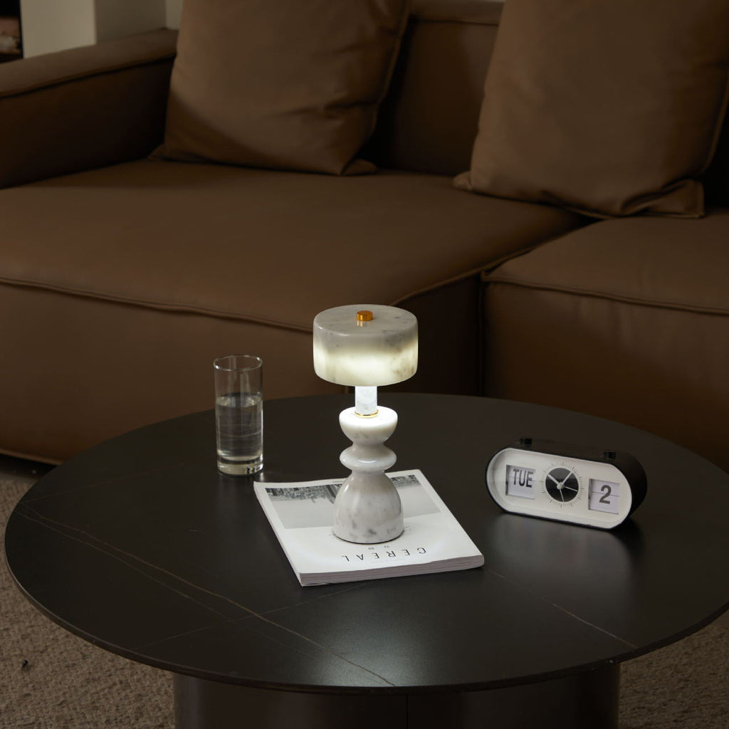 Modern Minimalist Aluminum Marble USB LED Table Lamp Lumendat