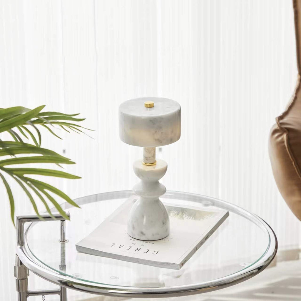 Modern Minimalist Aluminum Marble USB LED Table Lamp Lumendat