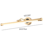 Modern Luxury Long Strip Full Copper Arcylic LED Vanity Light Wall Sconce Lamp Lumendat