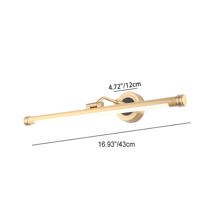 Modern Luxury Long Strip Full Copper Arcylic LED Vanity Light Wall Sconce Lamp Lumendat
