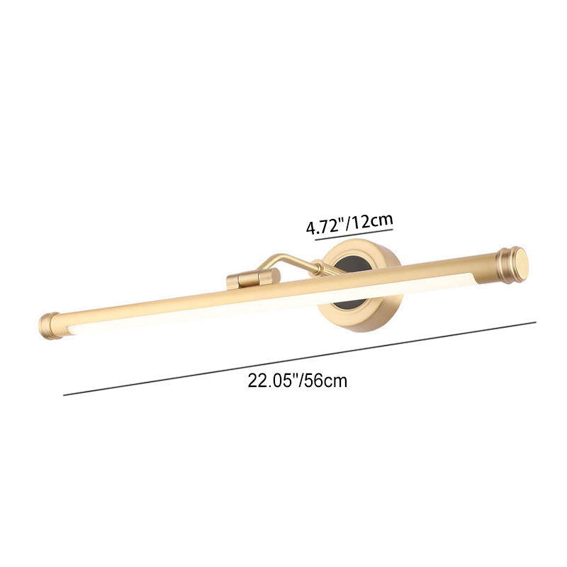 Modern Luxury Long Strip Full Copper Arcylic LED Vanity Light Wall Sconce Lamp Lumendat