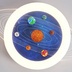 Lumendat Contemporary Creative Kids Round Planet Acrylic Iron LED Flush Mount Ceiling Light For Bedroom Lumendat
