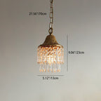 Contemporary Luxury Teardrop Crystal Iron 1-light Pendant Light for Living Room BulbSquare