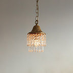 Contemporary Luxury Teardrop Crystal Iron 1-light Pendant Light for Living Room BulbSquare
