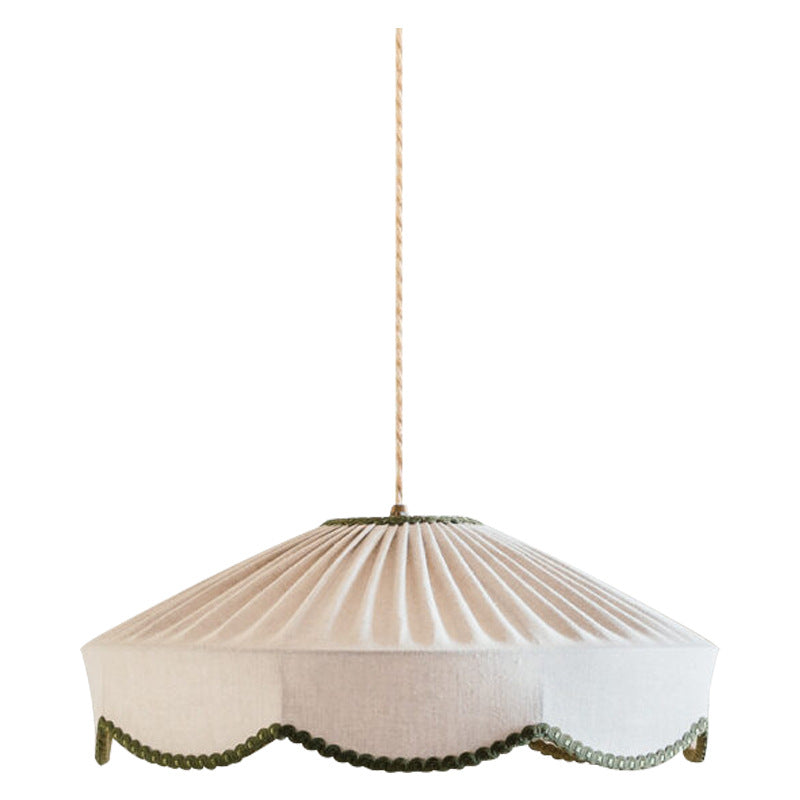 Traditional European Round Fabric 1-light Pendant Light for Living Room