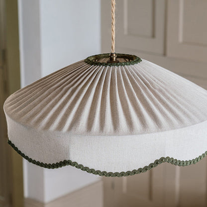 Traditional European Round Fabric 1-light Pendant Light for Living Room